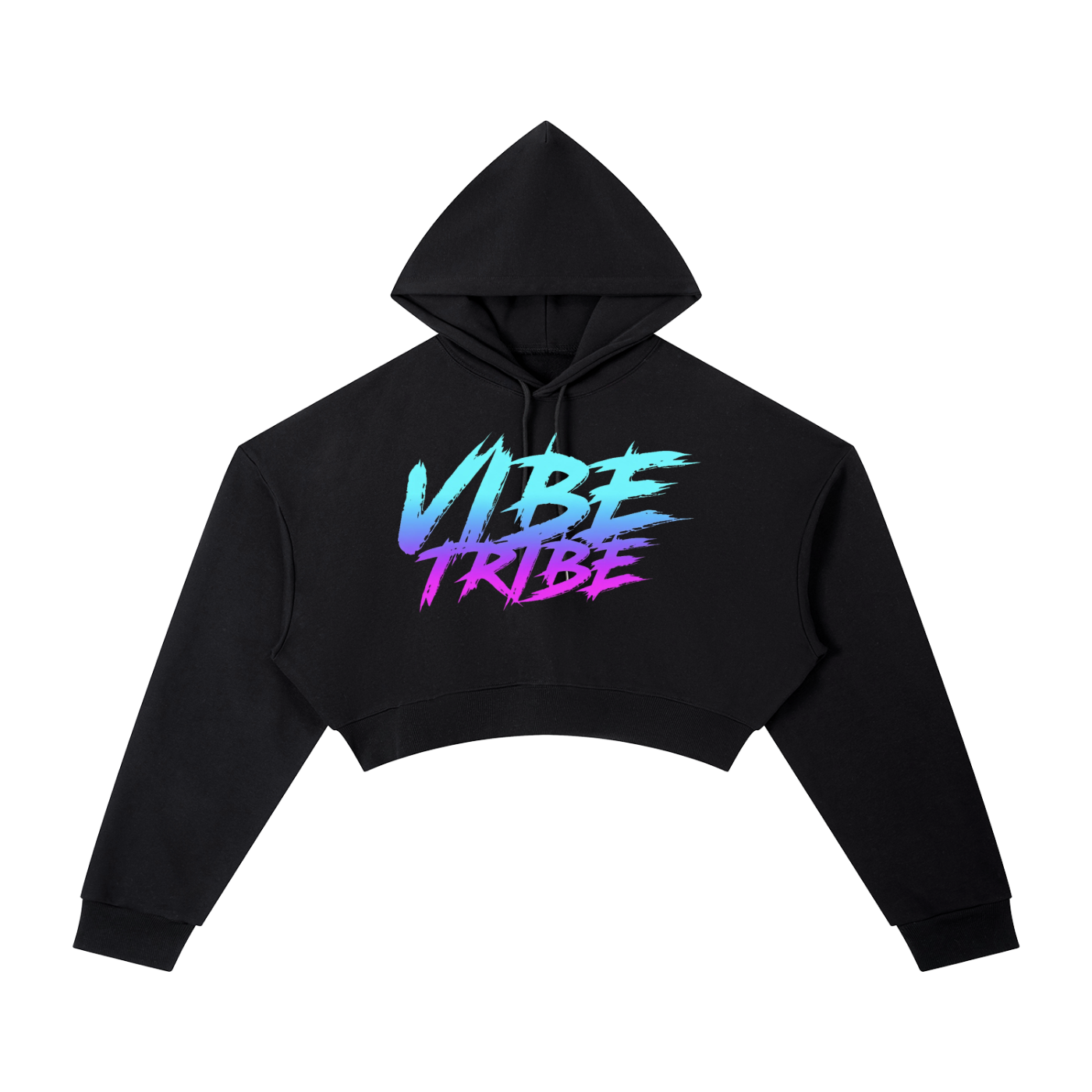 Cropped Top “Your Vibes Build Your Tribe”Hoodie