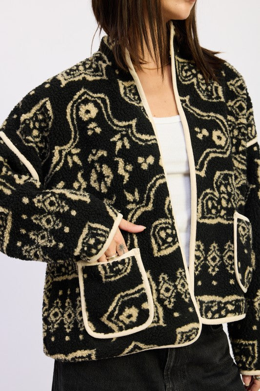 PAISLEY SHERPA JACKET