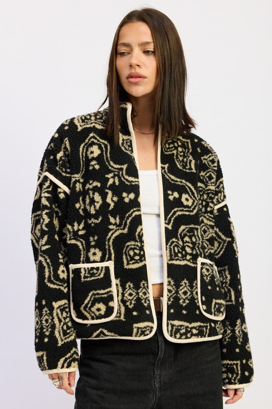 PAISLEY SHERPA JACKET