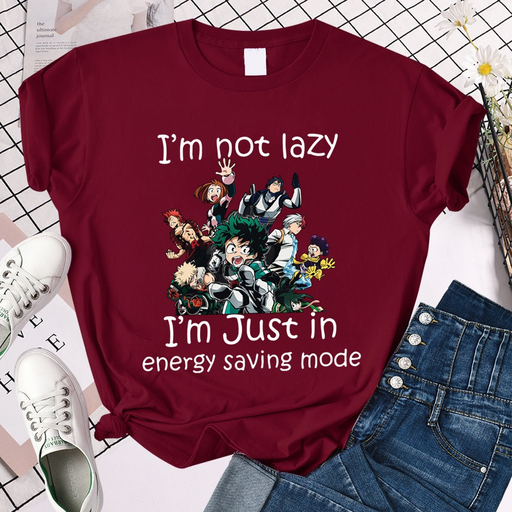 Boku No Hero Academia loose short sleeved men