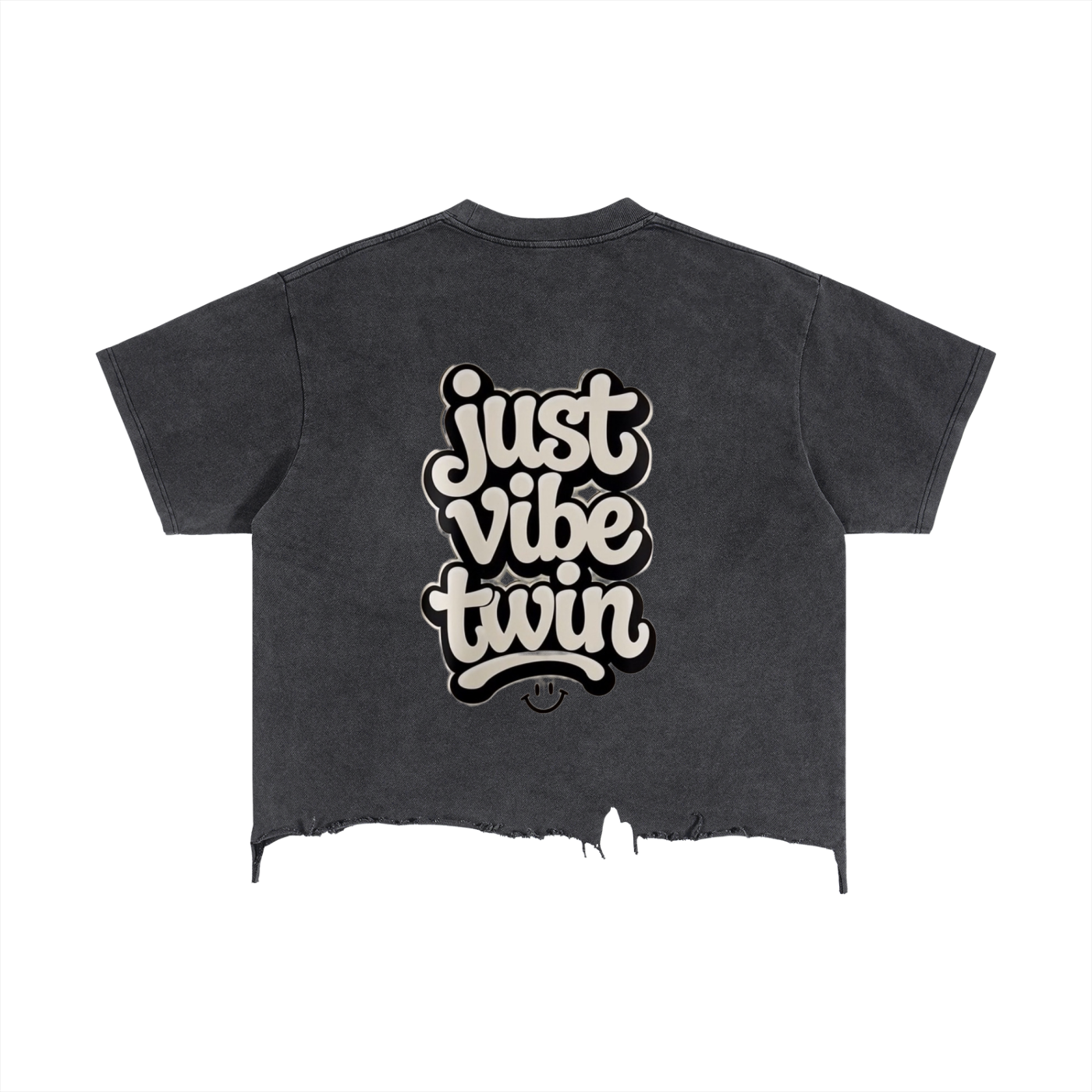 Vintage Wash Boxy Distressed Hem T-Shirt