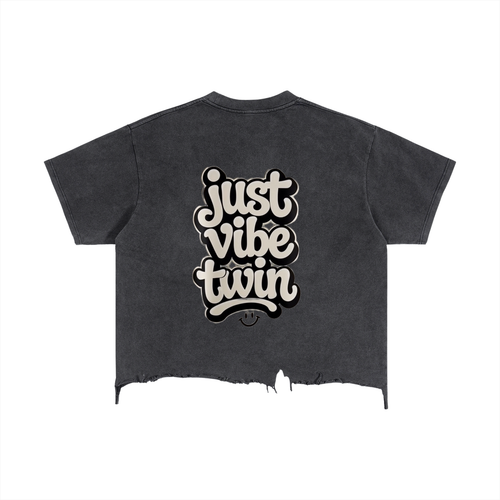 Vintage Wash Boxy Distressed Hem T-Shirt