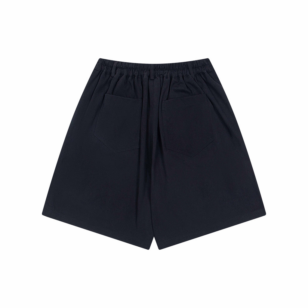 Retro Cartoon Embroidery Casual Wide-Leg Shorts for Men and Women
