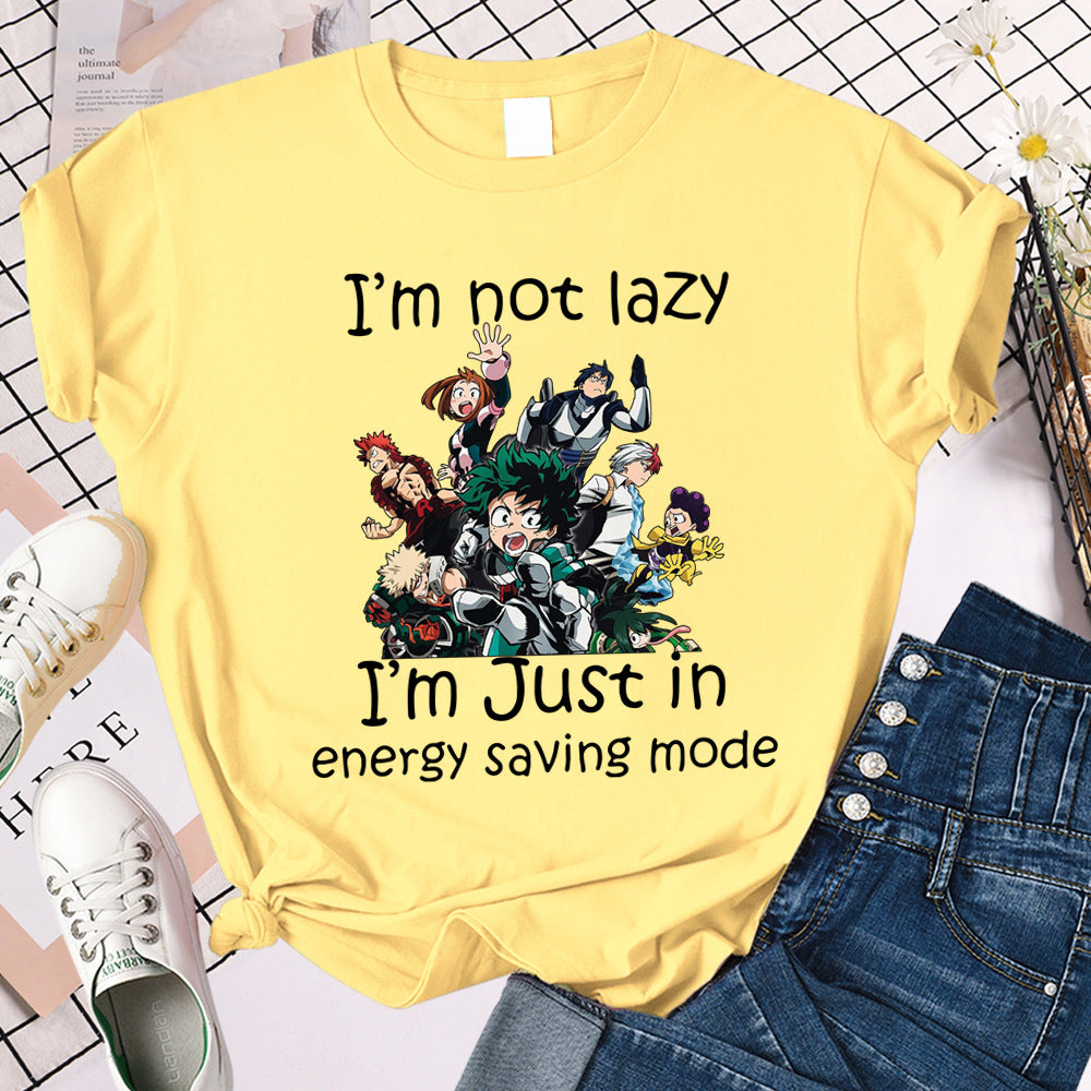 Boku No Hero Academia loose short sleeved men