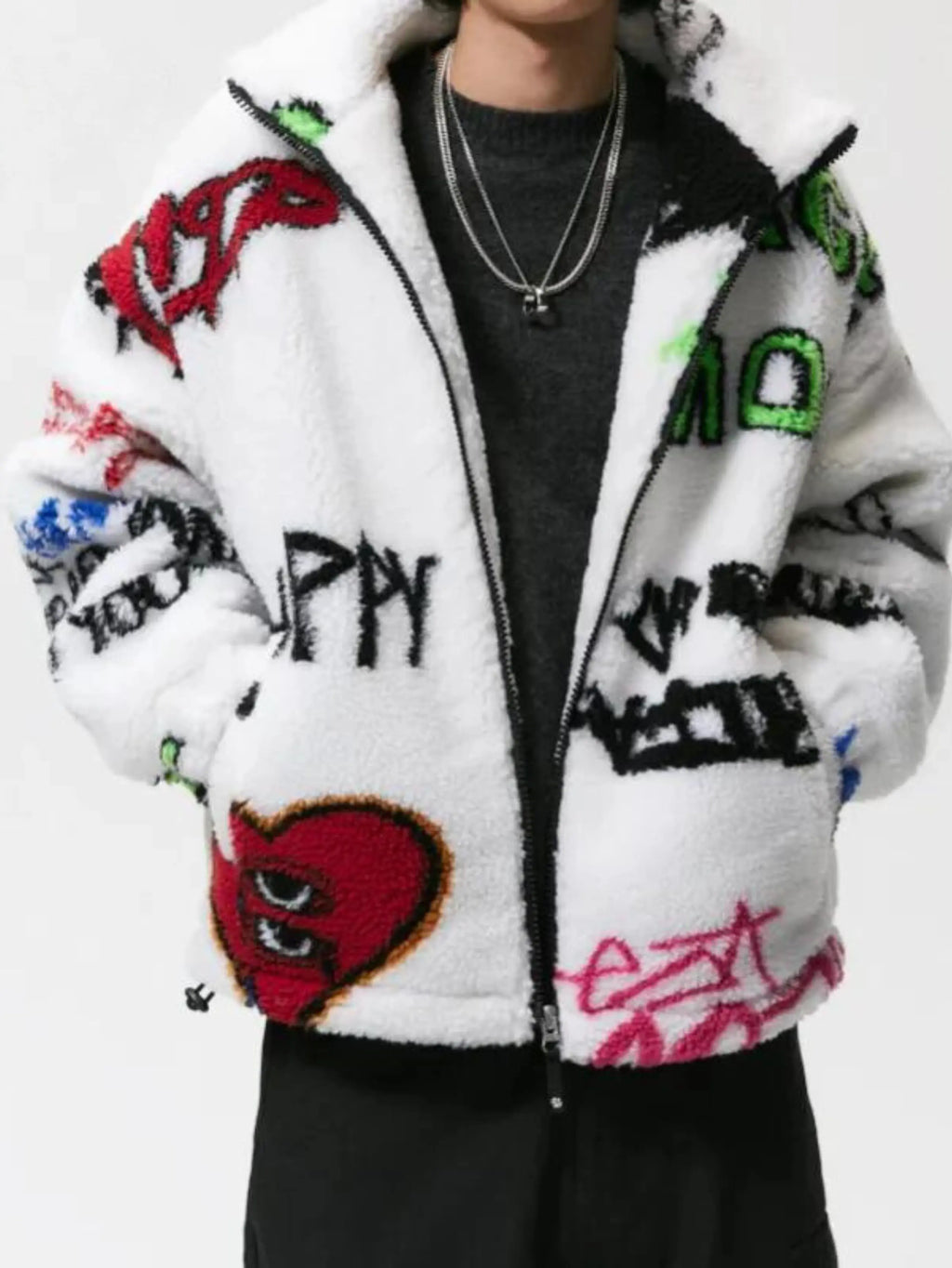 Graffiti Vibe Plush Jacket